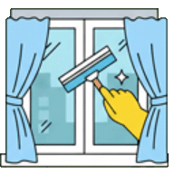 Spălarea geamurilor (interior)