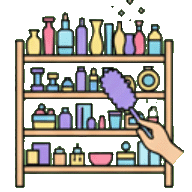 Curățare minuțioasă cosmetice/decorațiuni (12+)